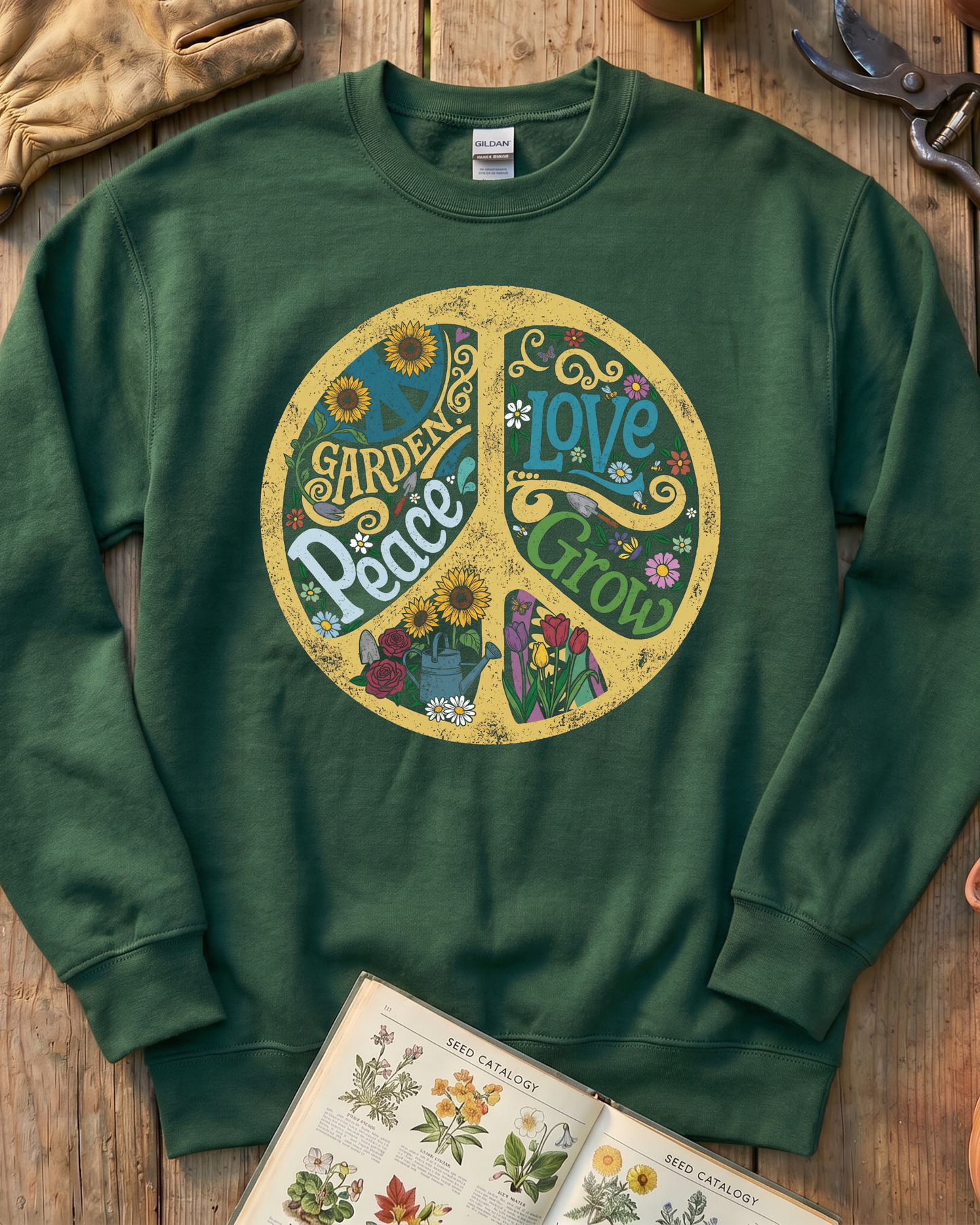 Groovy Garden Peace Sweatshirt