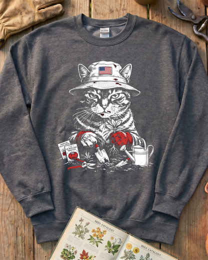 Vintage Tomato Cat Edible Gardening Sweatshirt