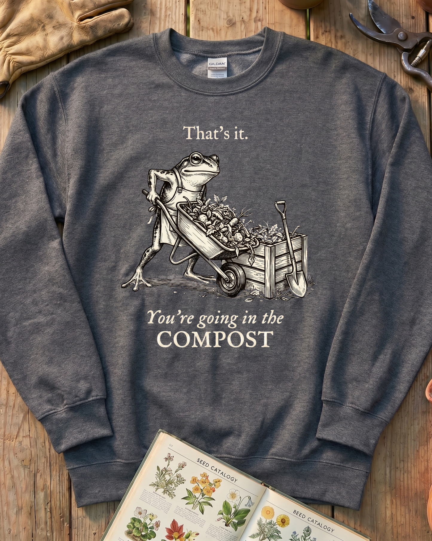 Compost Frog Warning Sweatshirt