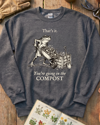 Compost Frog Warning Sweatshirt