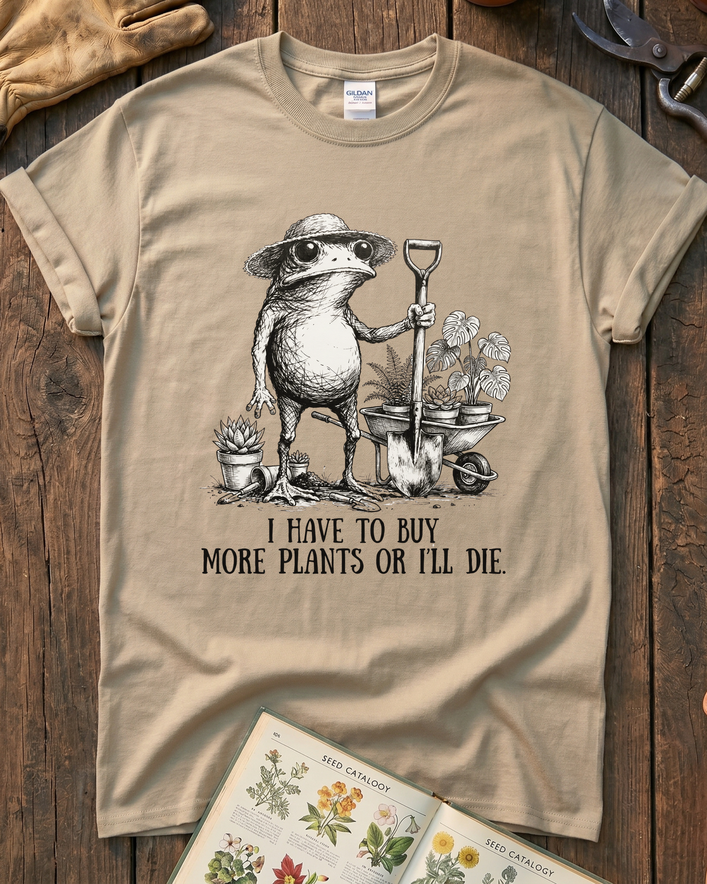 Funny Frog Plant Lover T-Shirt