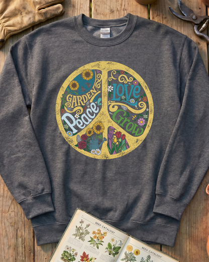 Groovy Garden Peace Sweatshirt
