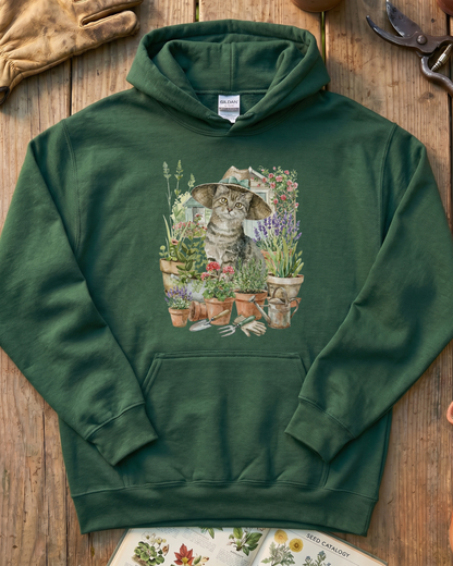 Cat And Plant Hoodie