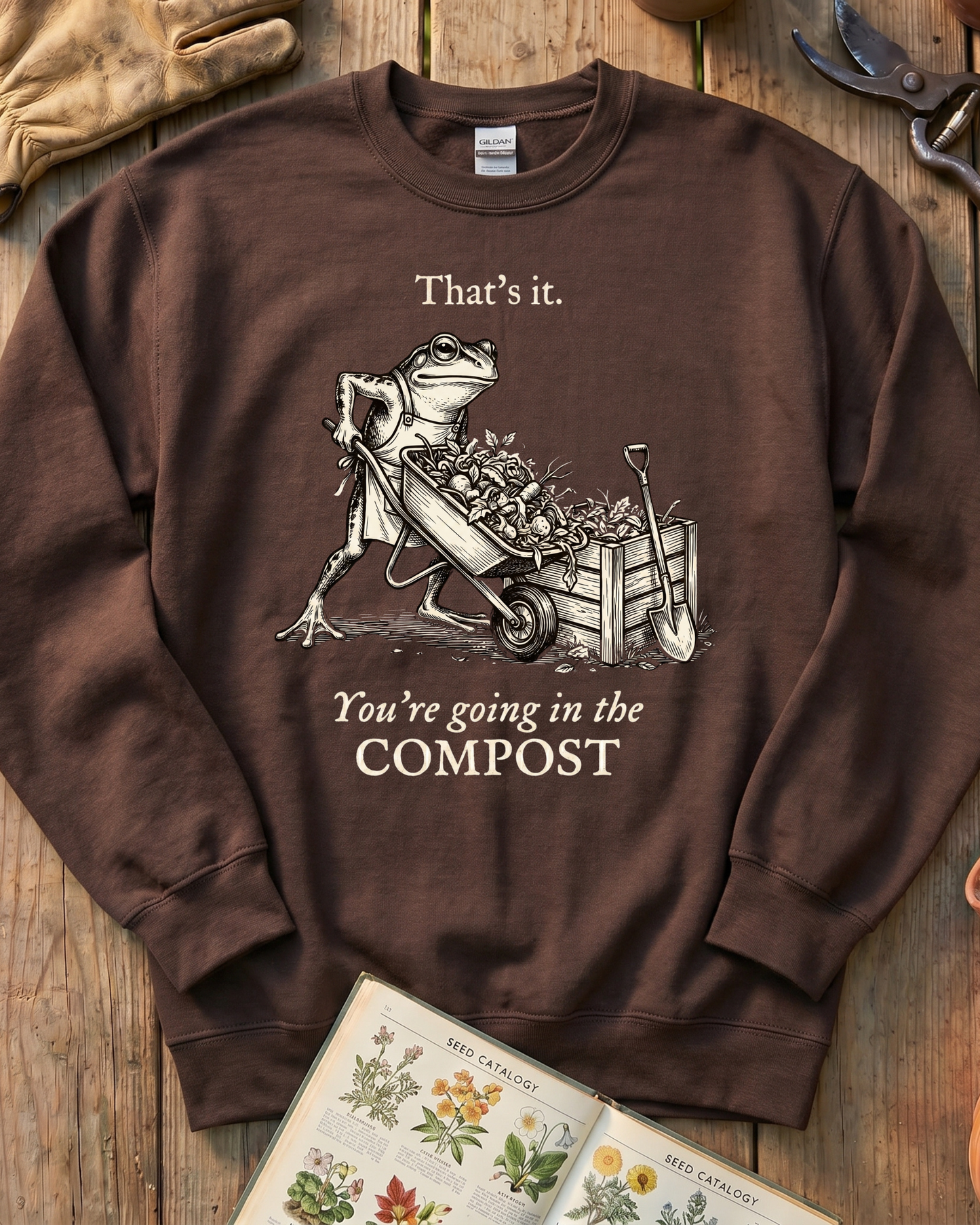 Compost Frog Warning Sweatshirt