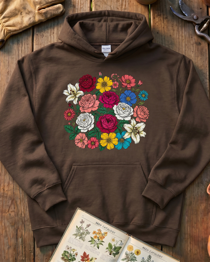 Vintage Pressed Flowers Hoodie