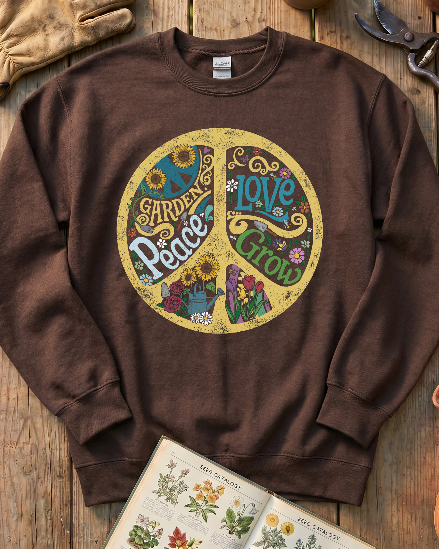 Groovy Garden Peace Sweatshirt