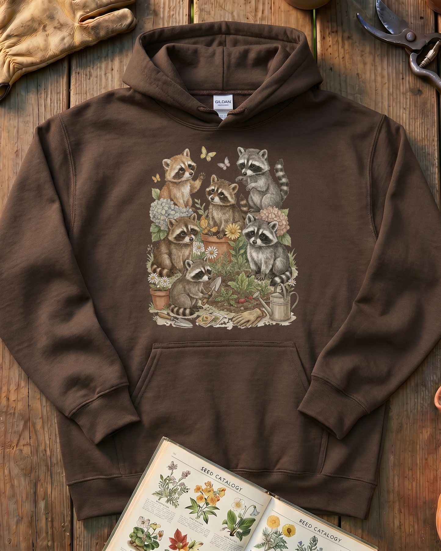 Raccoon Garden Hoodie