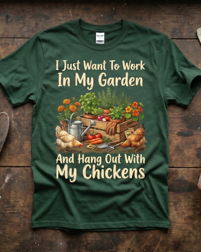 Garden & Chickens T‑Shirt