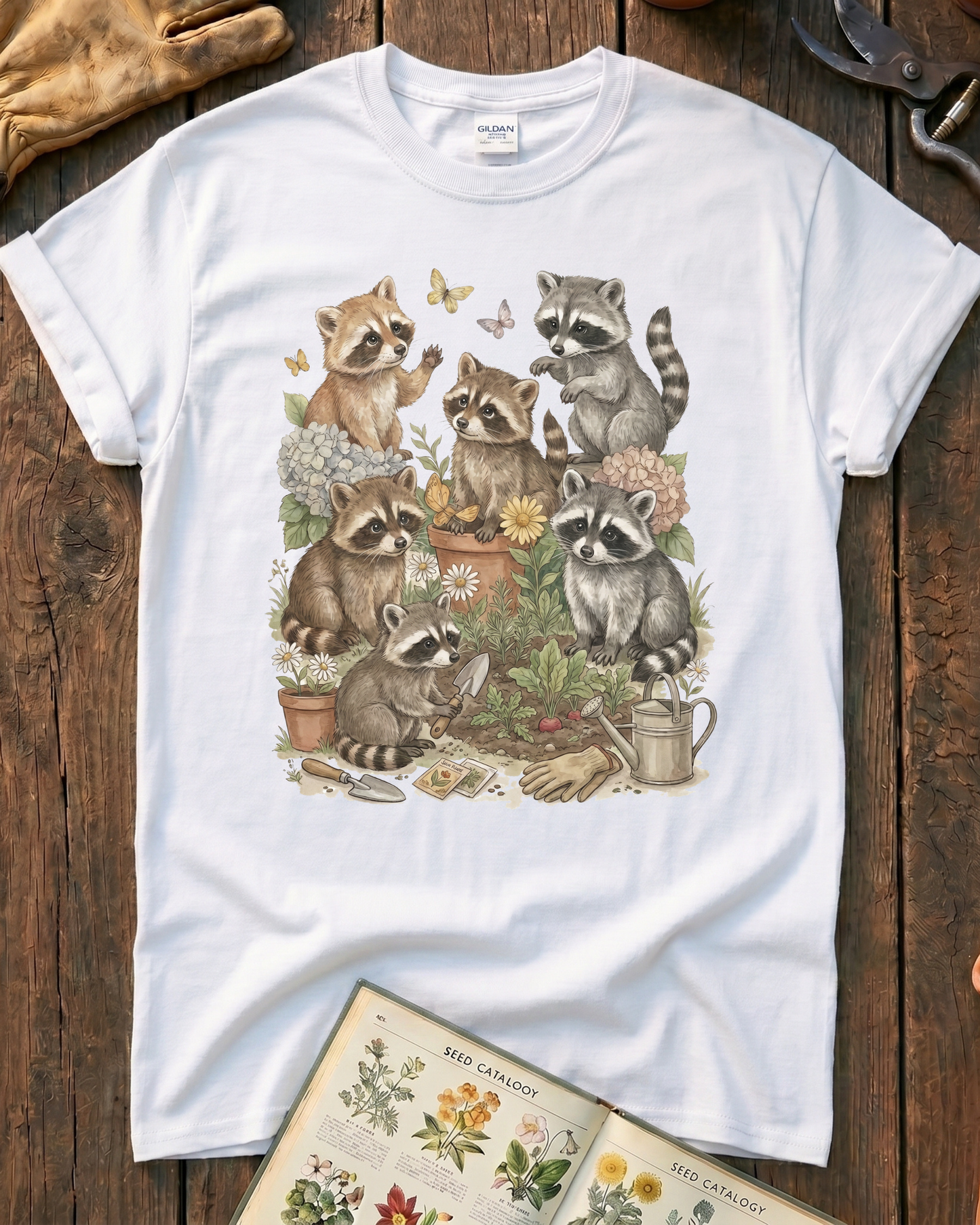Raccoon Garden T‑Shirt