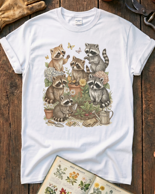Raccoon Garden T‑Shirt