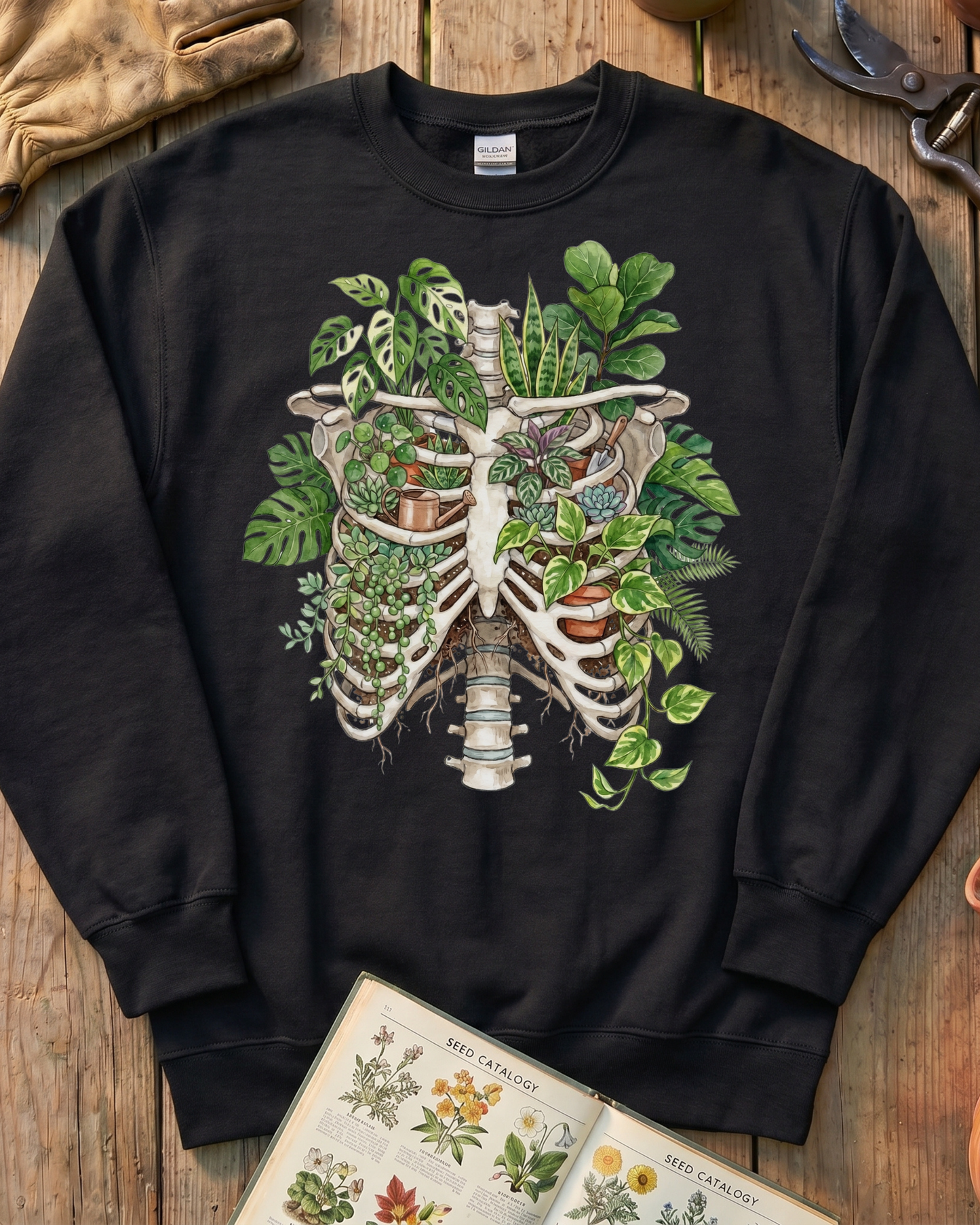 Skeleton Plant Lover Houseplant Sweatshirt