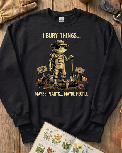 Funny Frog Gardener Plant Lover Sweatshirt