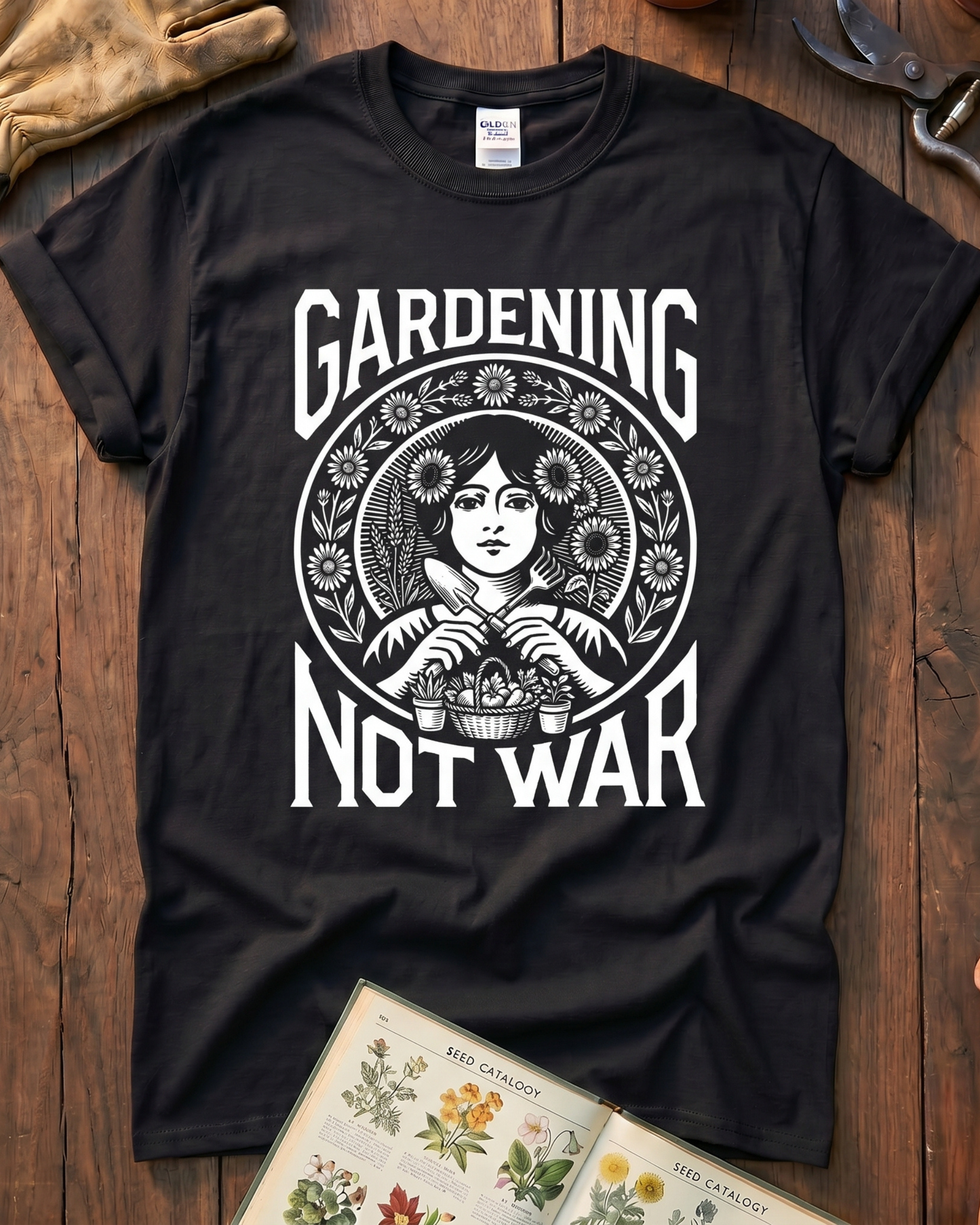 Gardening Not War T‑Shirt