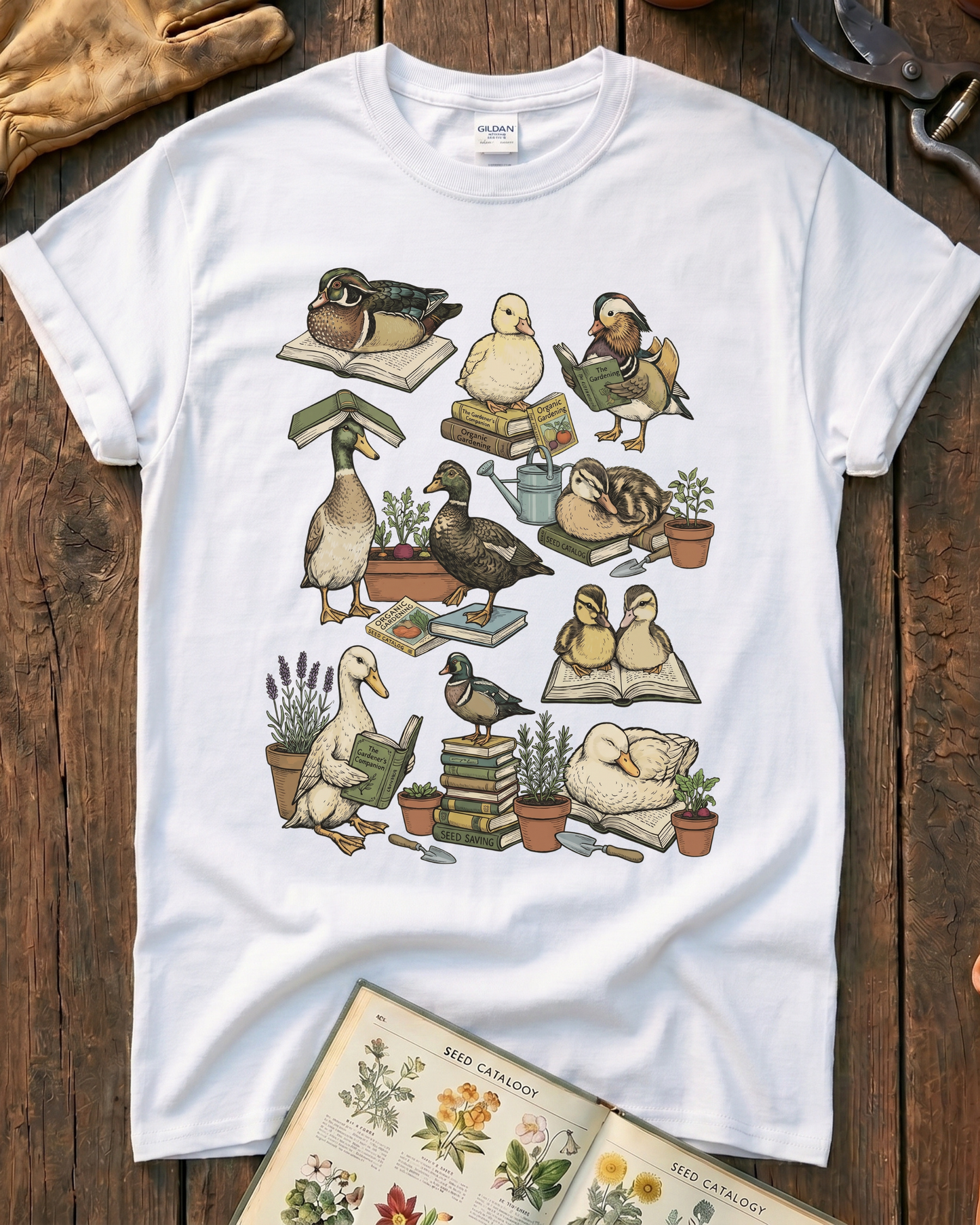 Cute Duck Garden Lover T‑Shirt