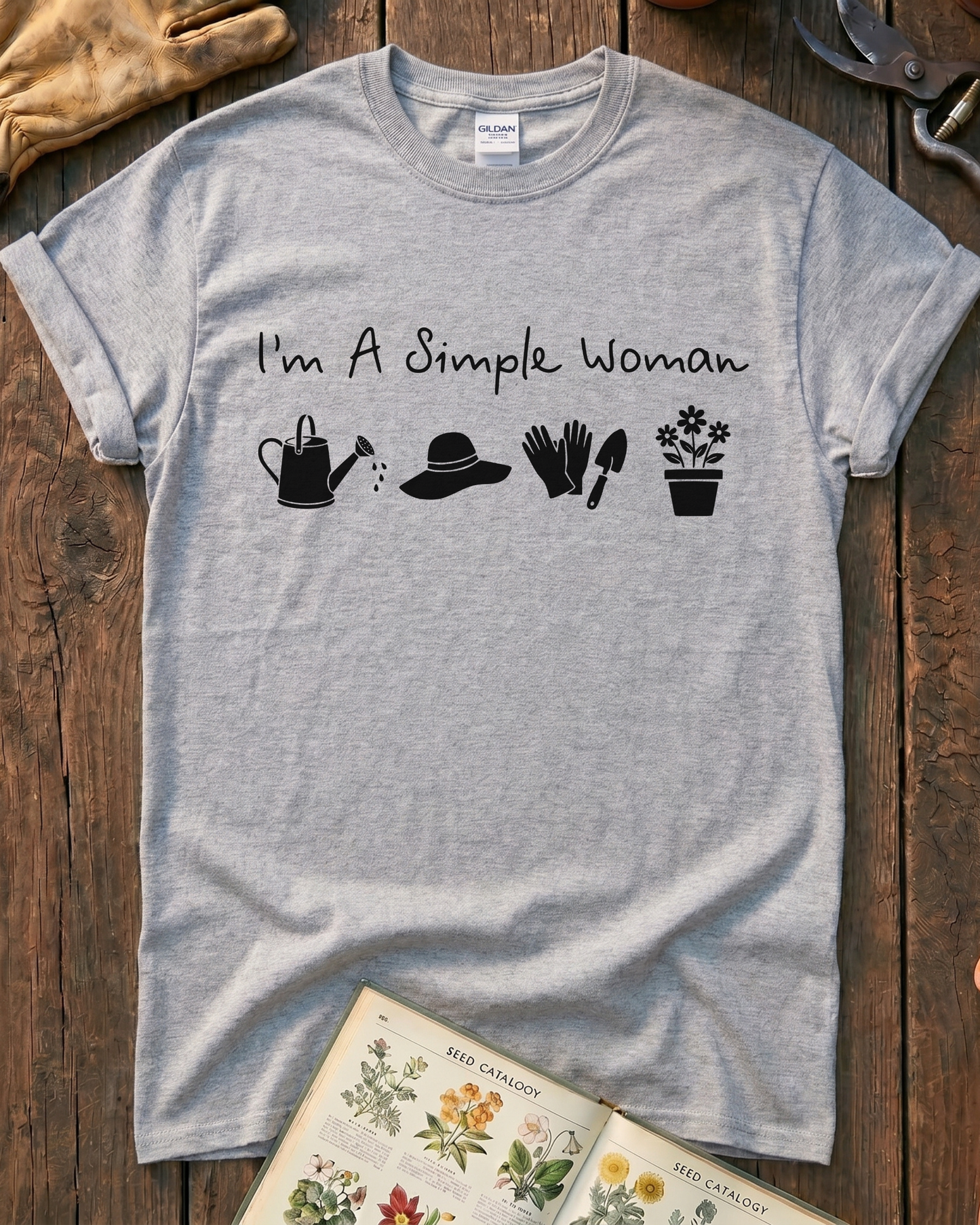 Simple Woman Gardening T-Shirt
