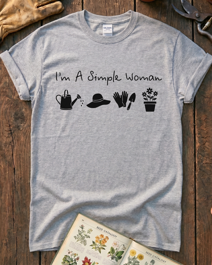 Simple Woman Gardening T-Shirt