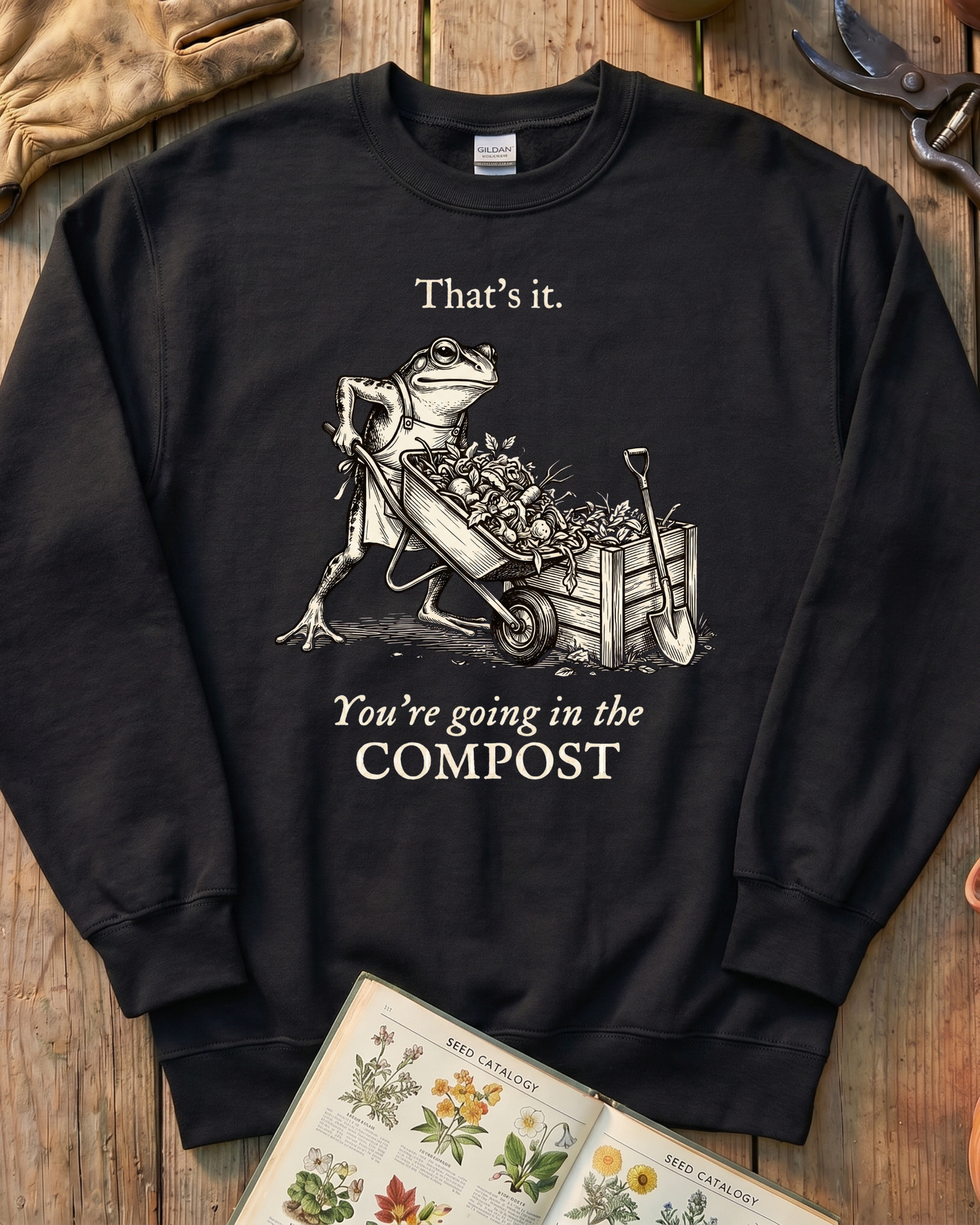 Compost Frog Warning Sweatshirt