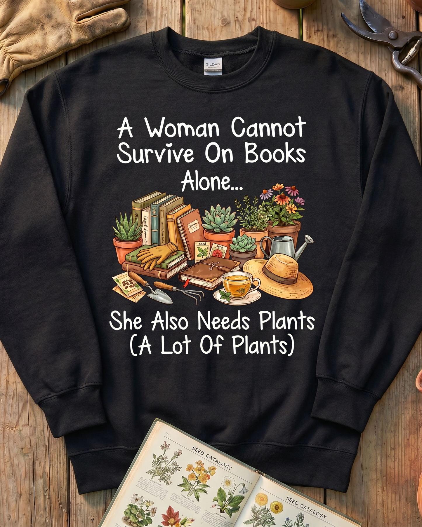 Vintage Botanical Wildflower Native Plants Sweatshirt