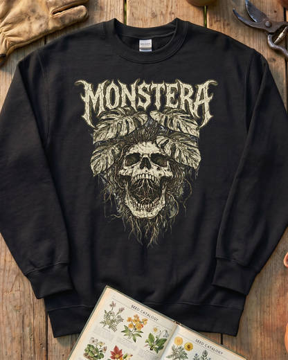 Monstera Skull Sweatshirt