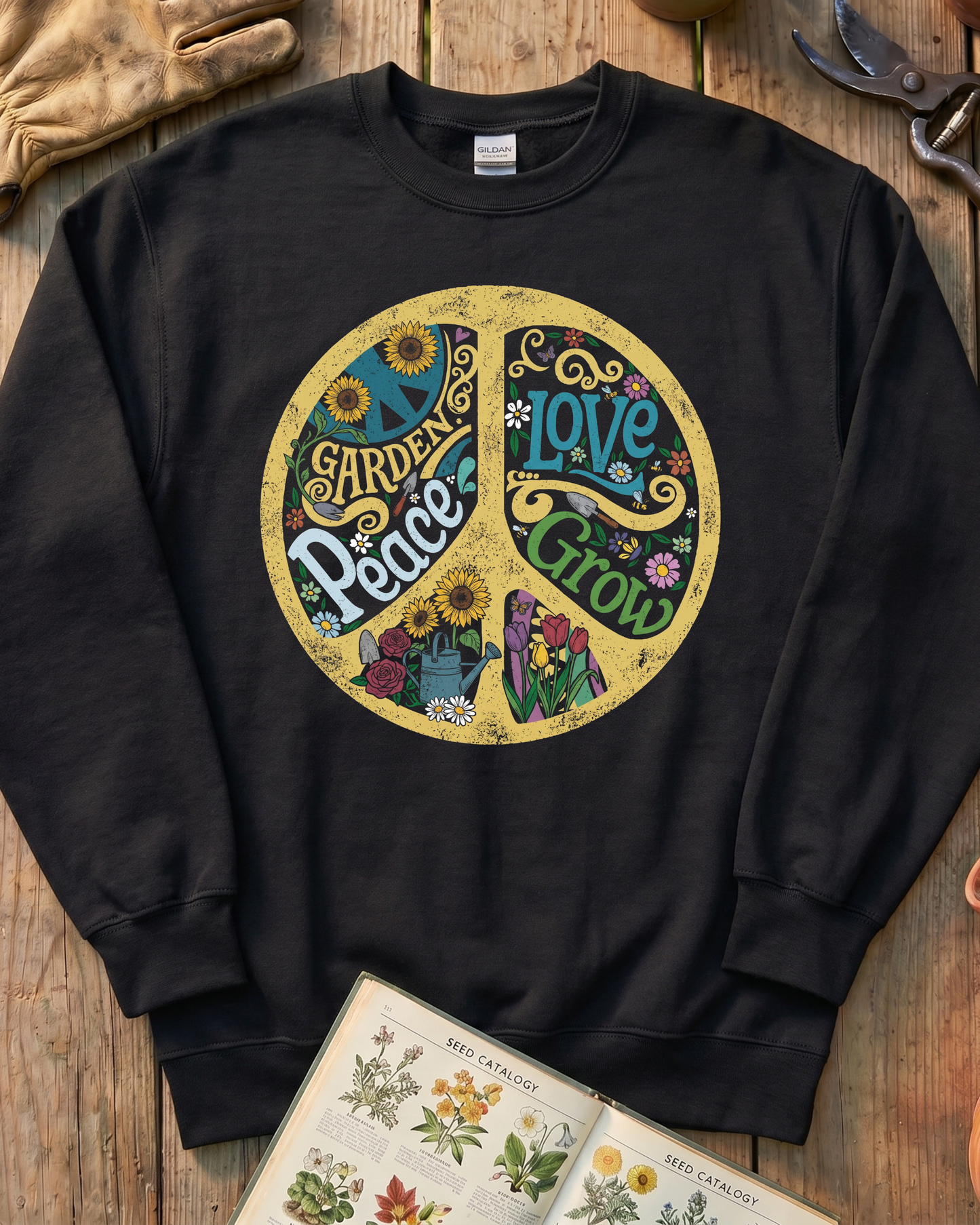 Groovy Garden Peace Sweatshirt