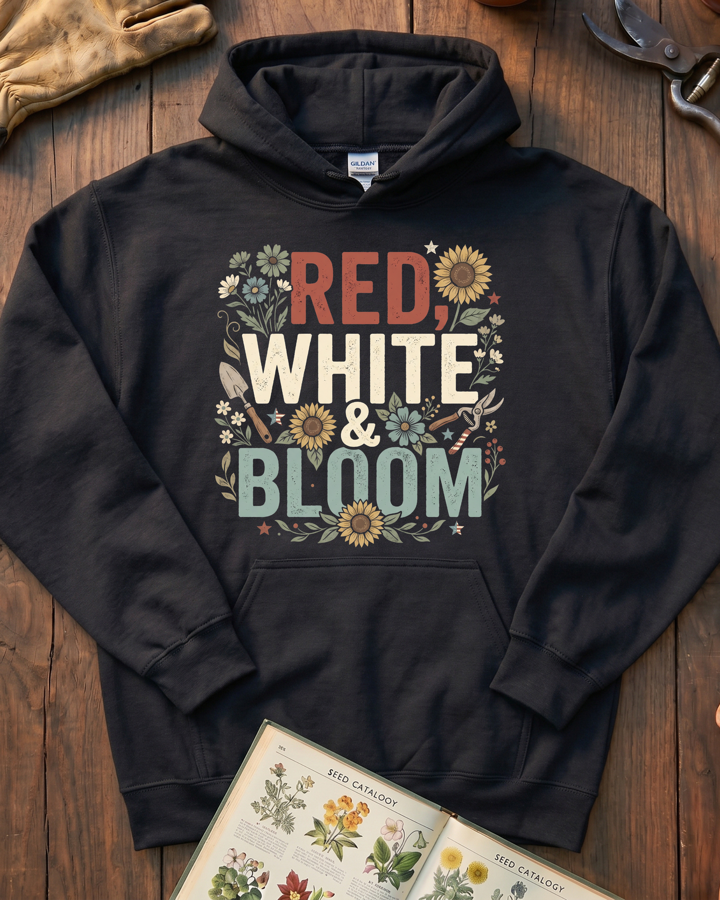 Red White & Bloom Hoodie