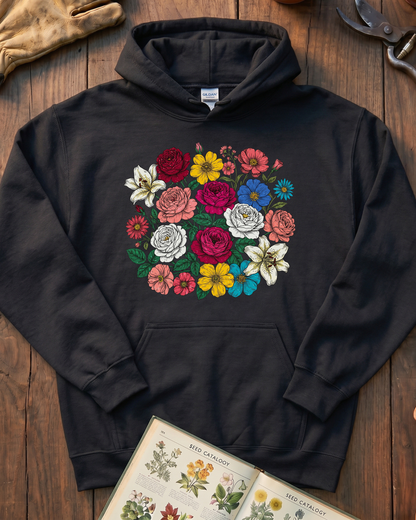 Vintage Pressed Flowers Hoodie