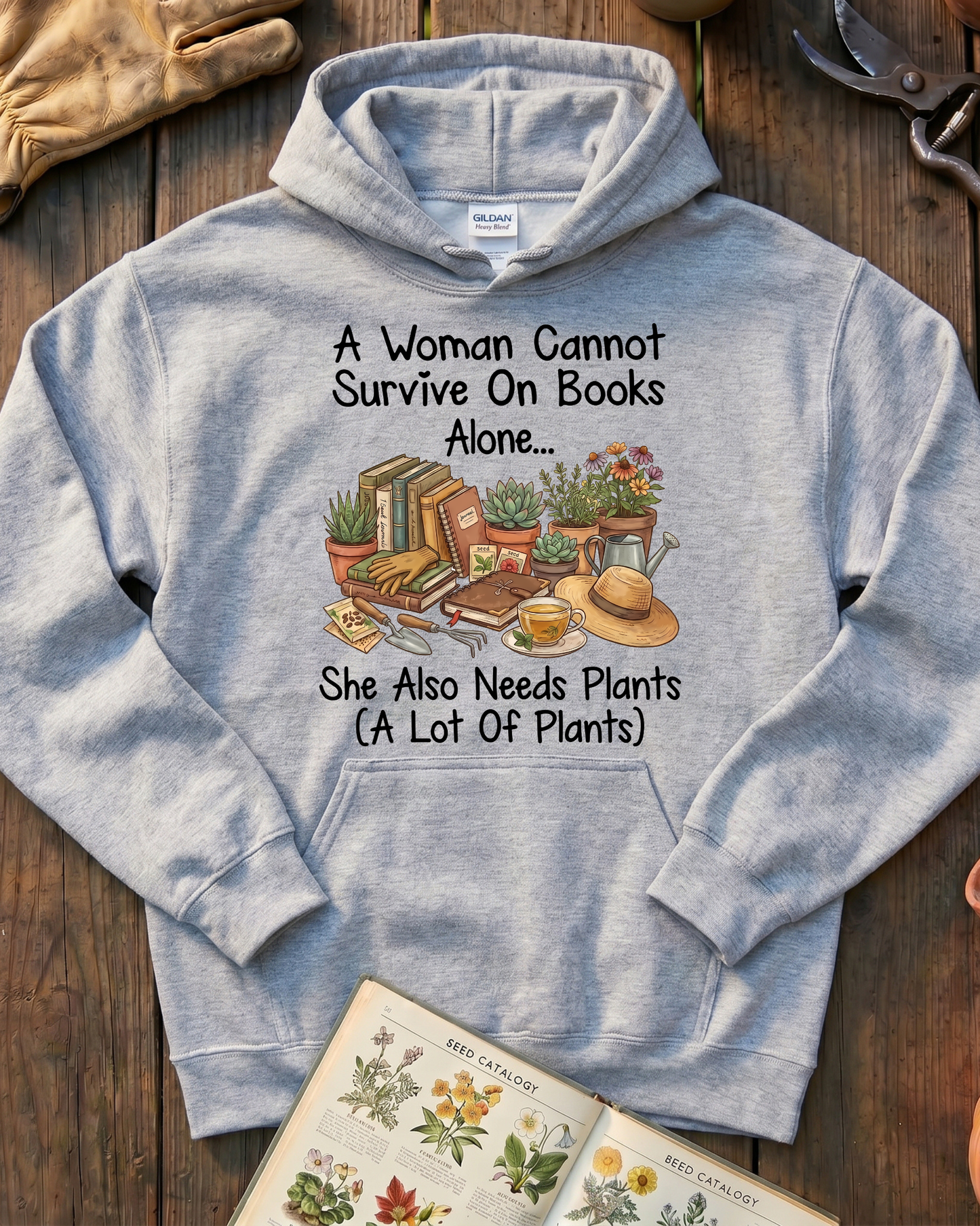 Vintage Botanical Wildflower Native Plants Hoodie