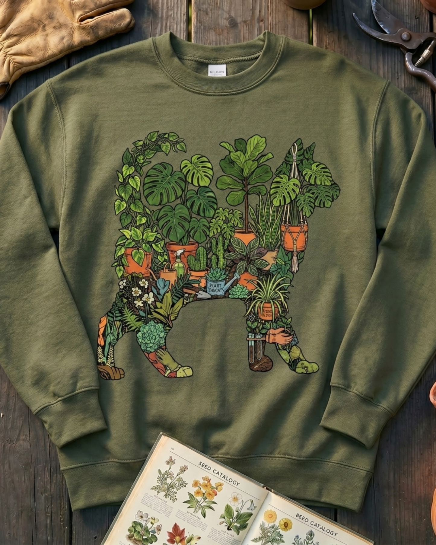 Plant Parent Cat Houseplant Lover Sweatshirt