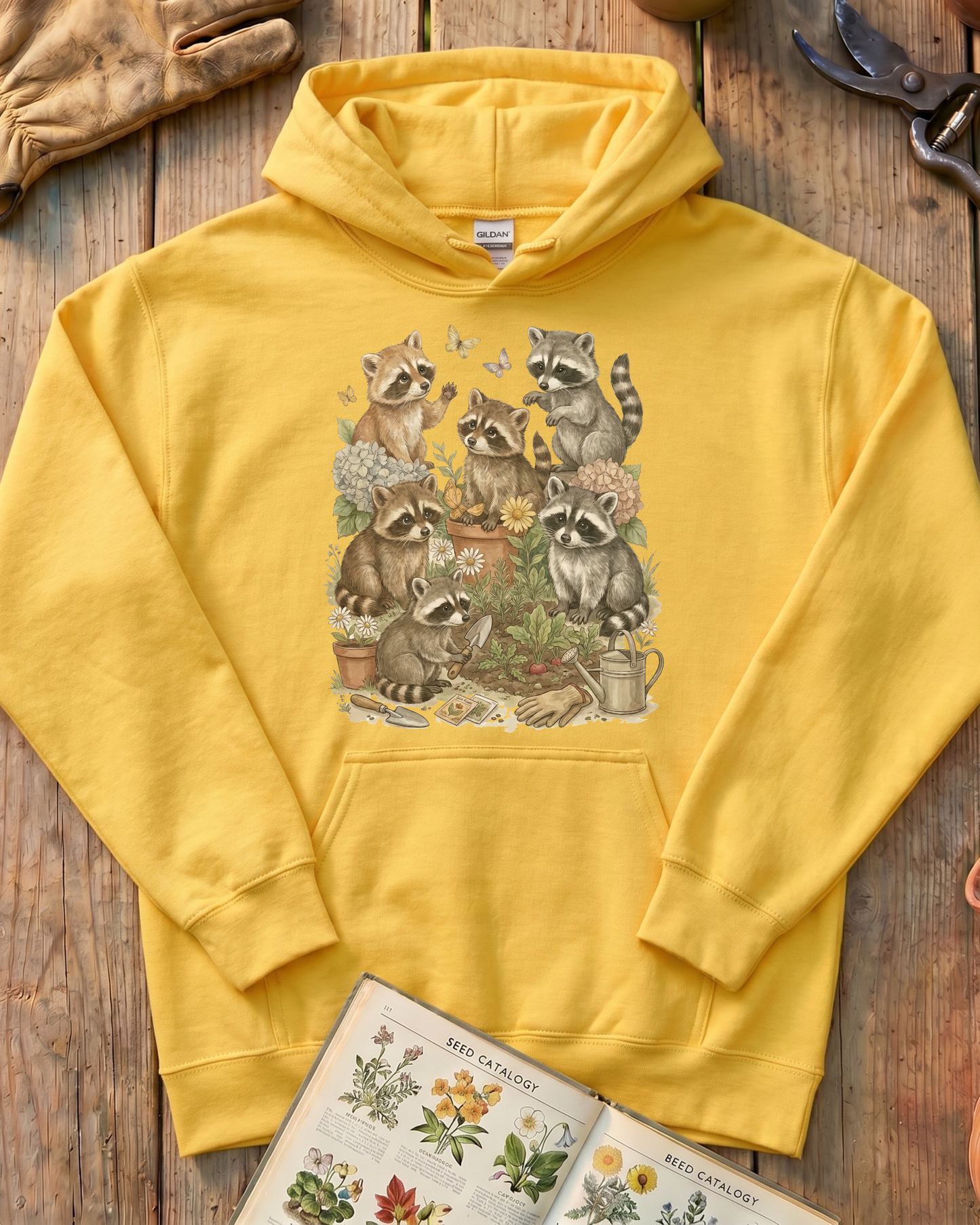 Raccoon Garden Hoodie