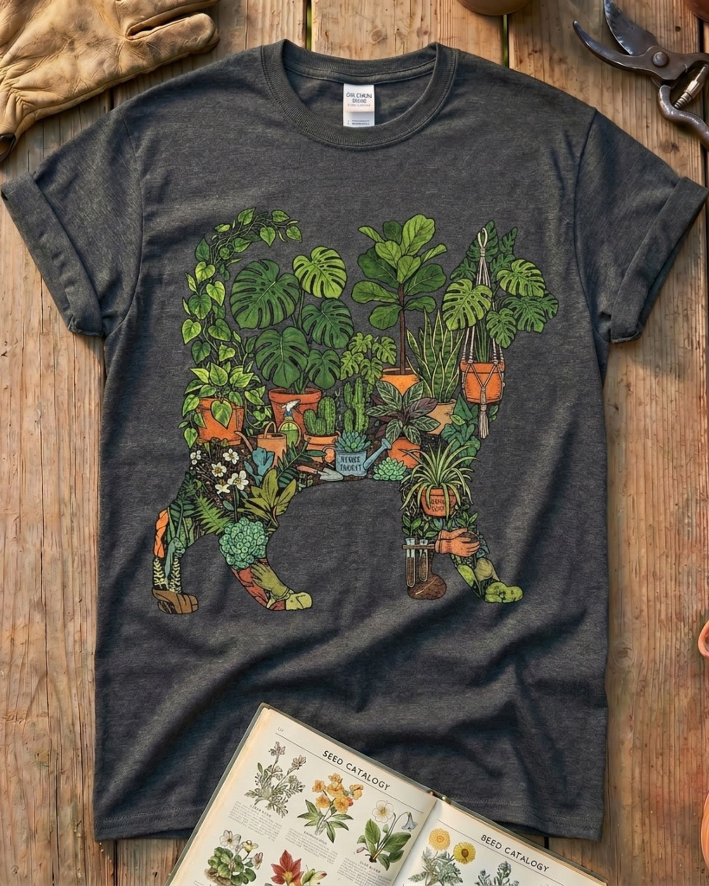 Plant Parent Cat Houseplant Lover T‑Shirt