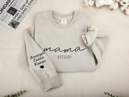 Custom Trendy Vintage Embroidered Mama Shirt