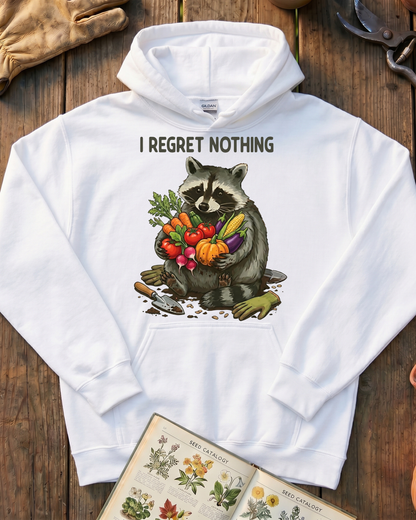 I Regret Nothing Raccoon Garden Shirt Hoodie