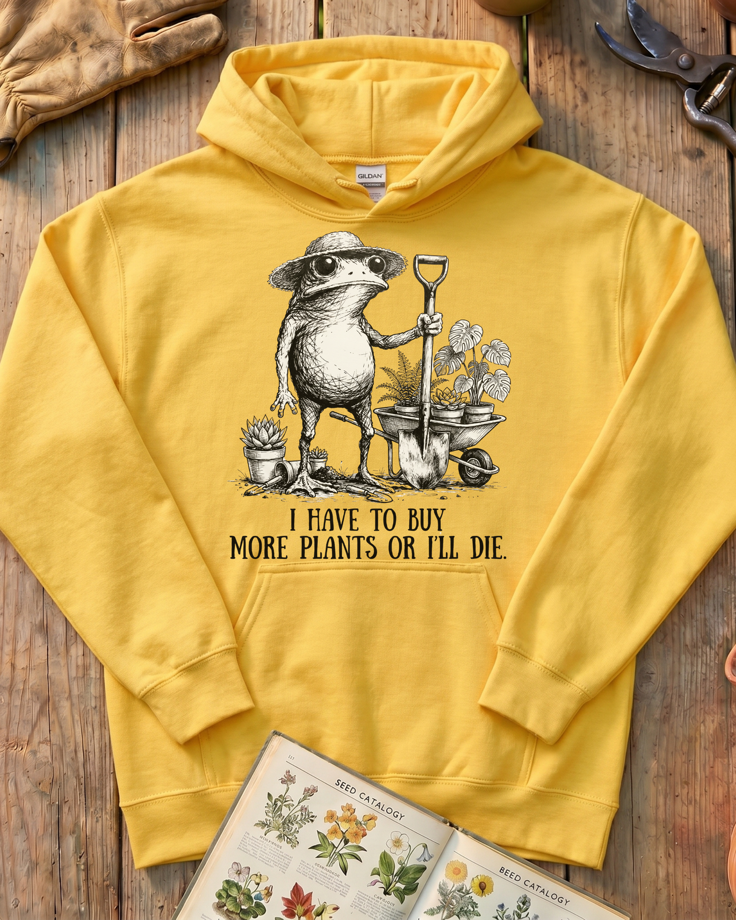 Funny Frog Plant Lover Hoodie