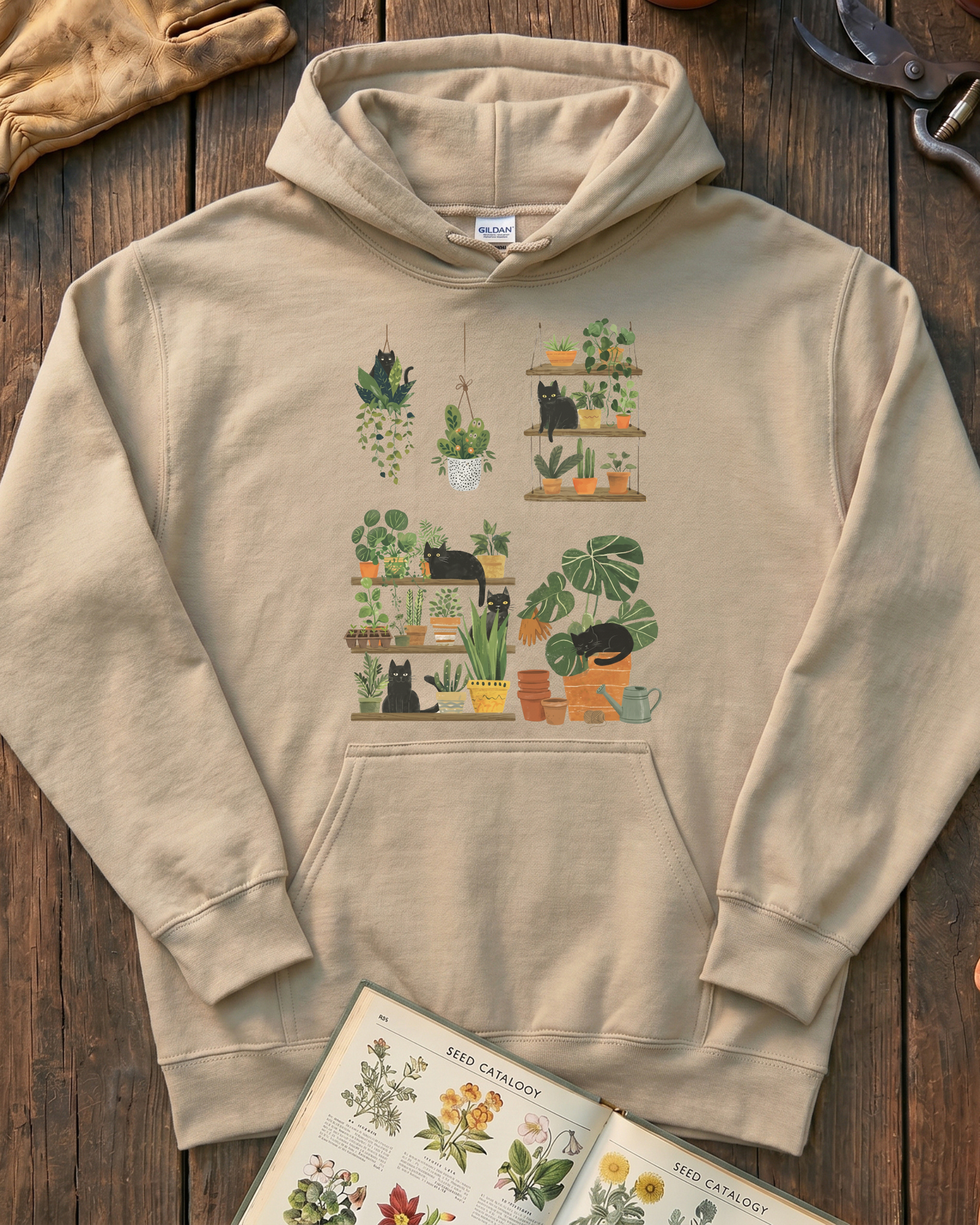 Cats and Plants Hoodie
