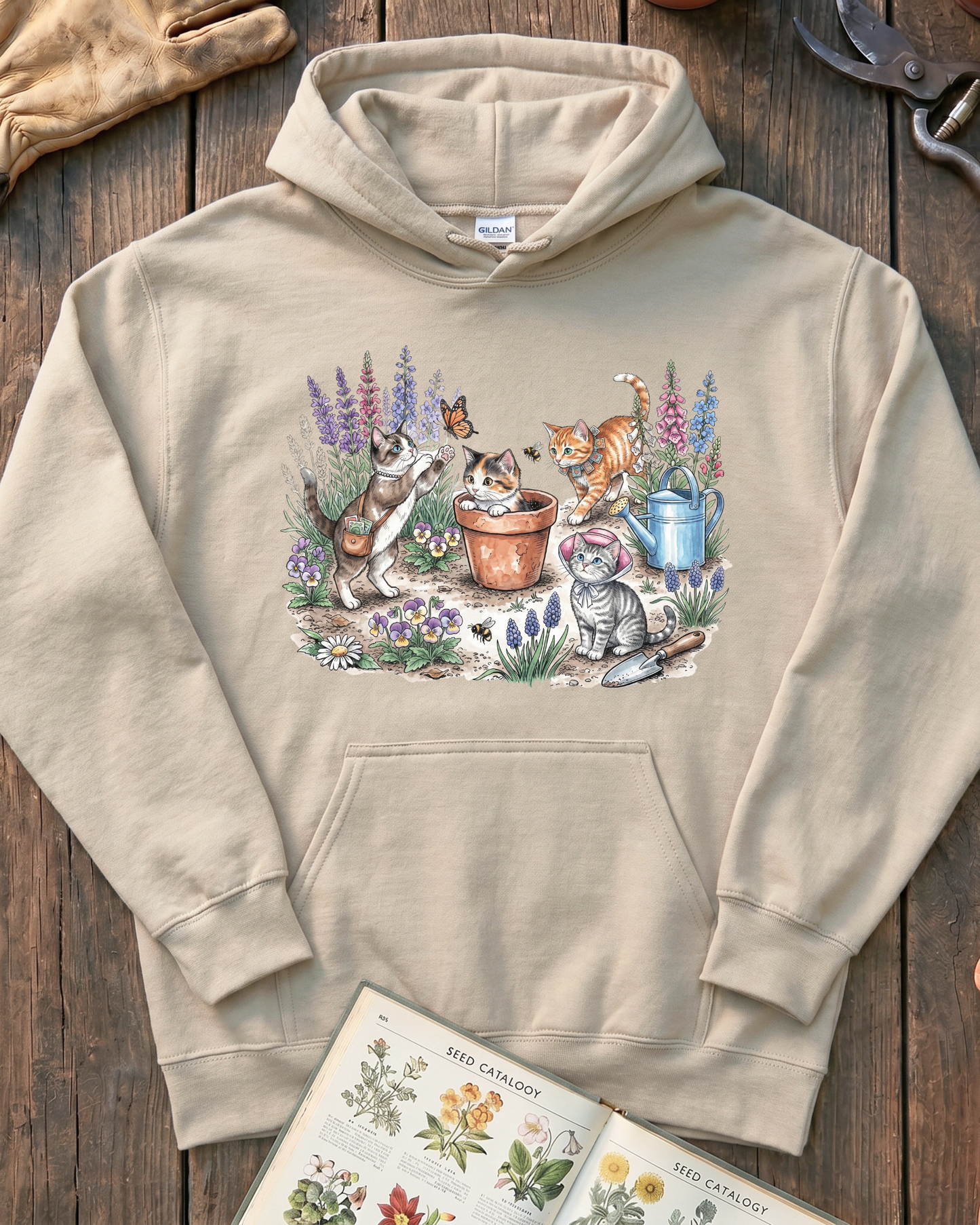 90s Cat Gardeners Hoodie