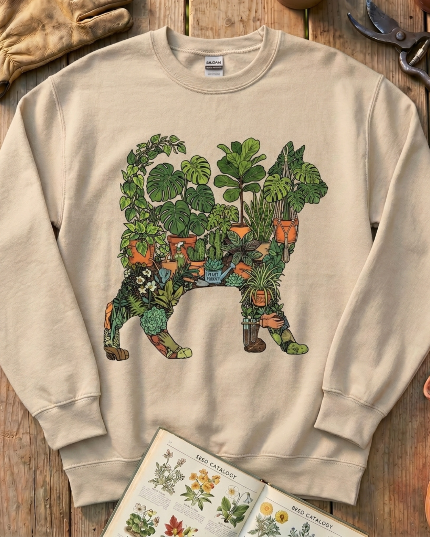 Plant Parent Cat Houseplant Lover Sweatshirt