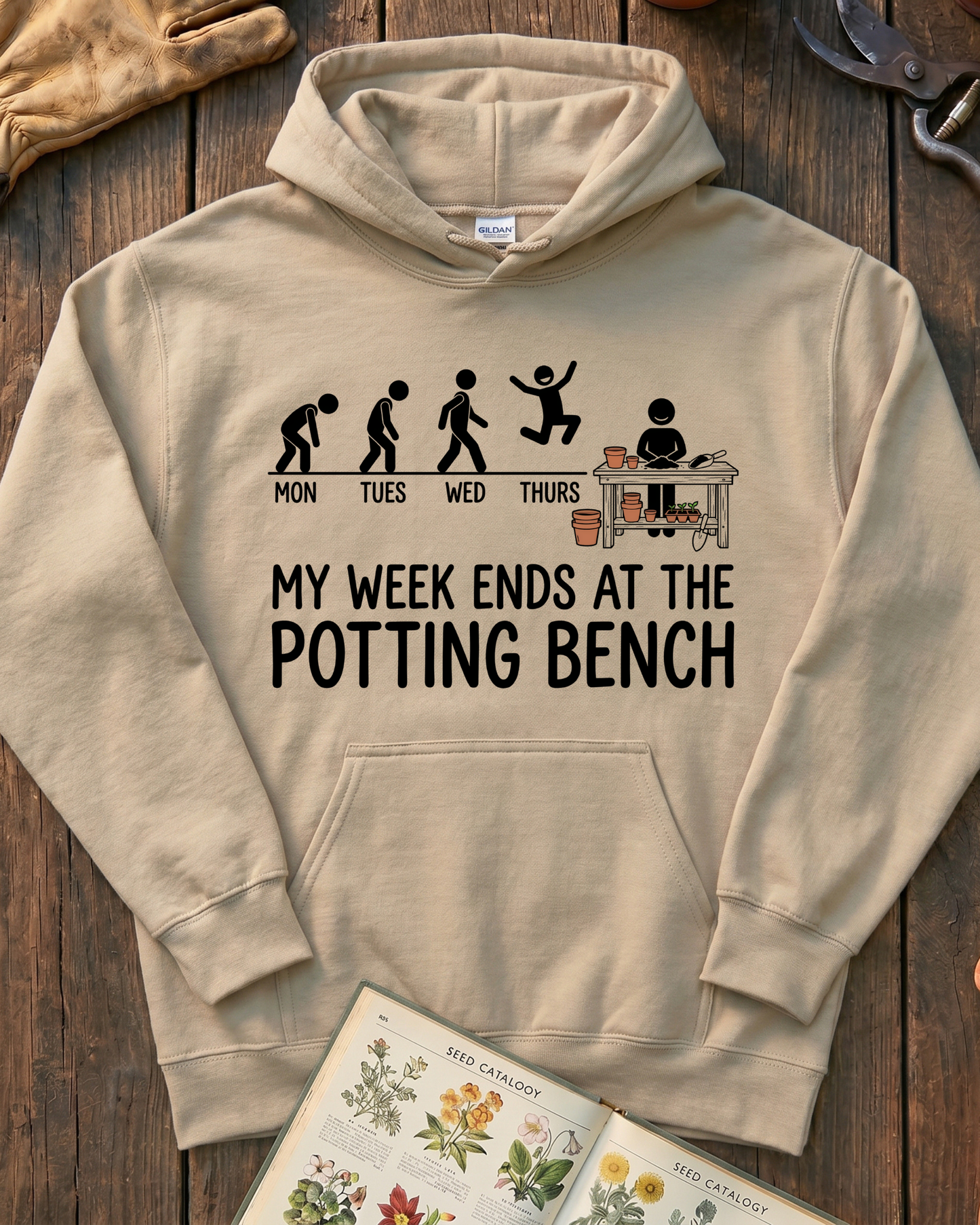 Aesthetic Retro Houseplant Plant Lover Hoodie