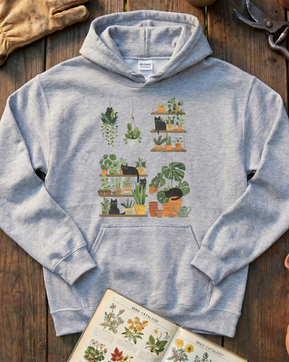 Cats and Plants Hoodie
