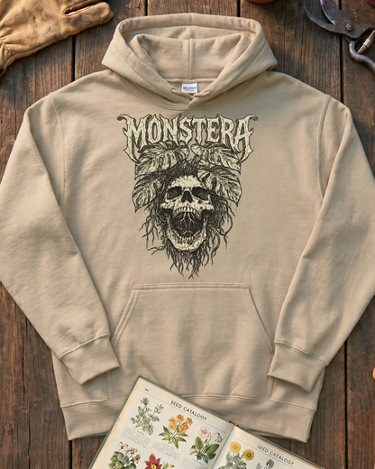 Monstera Skull Hoodie