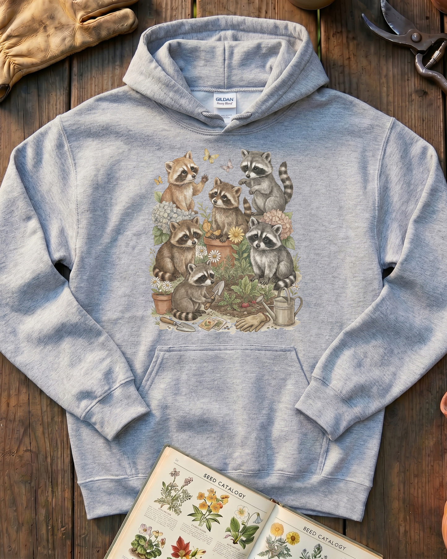 Raccoon Garden Hoodie