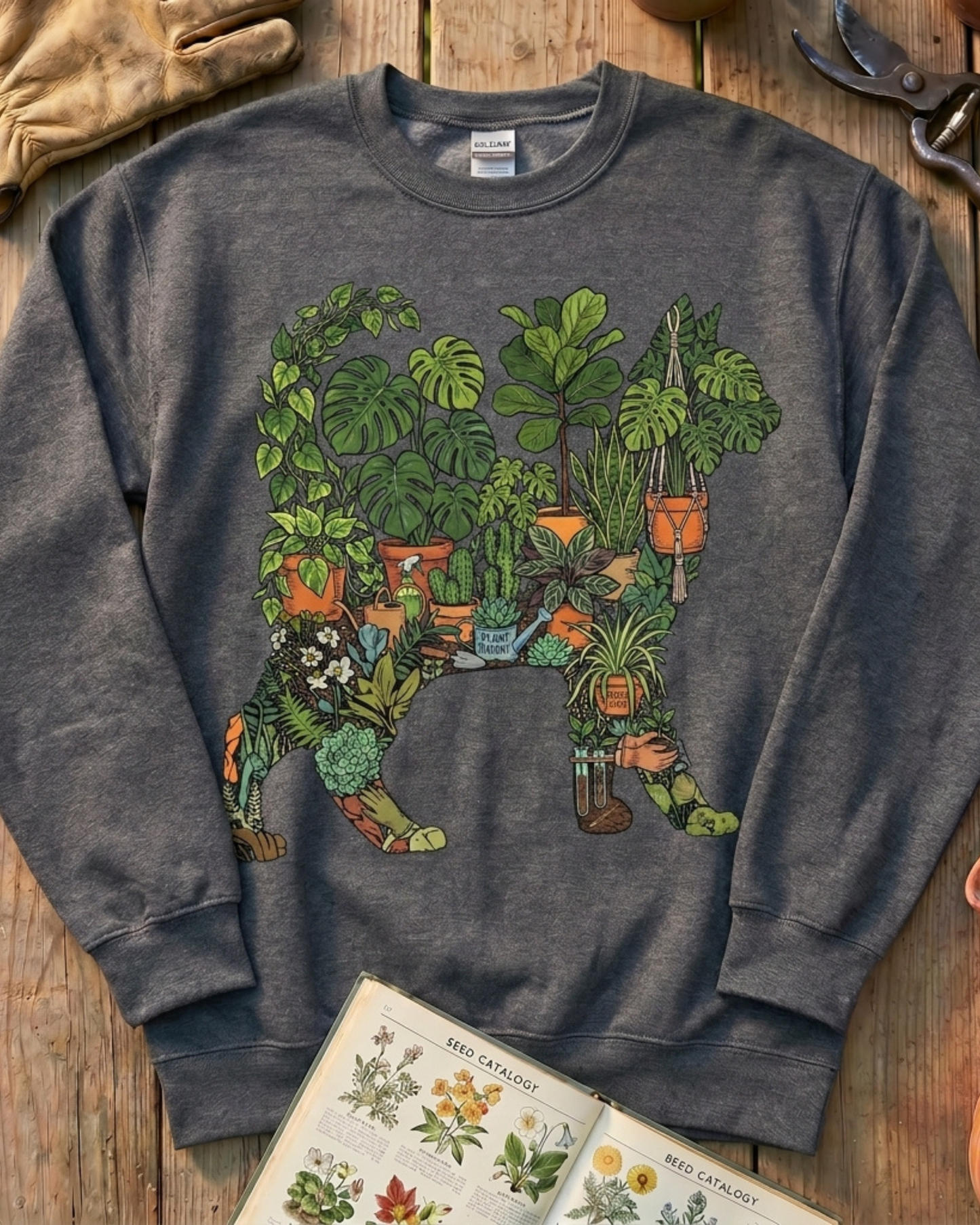 Plant Parent Cat Houseplant Lover Sweatshirt