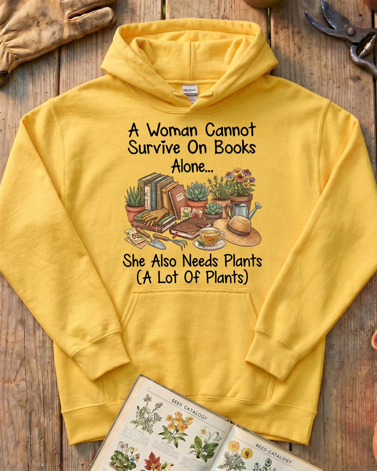 Vintage Botanical Wildflower Native Plants Hoodie
