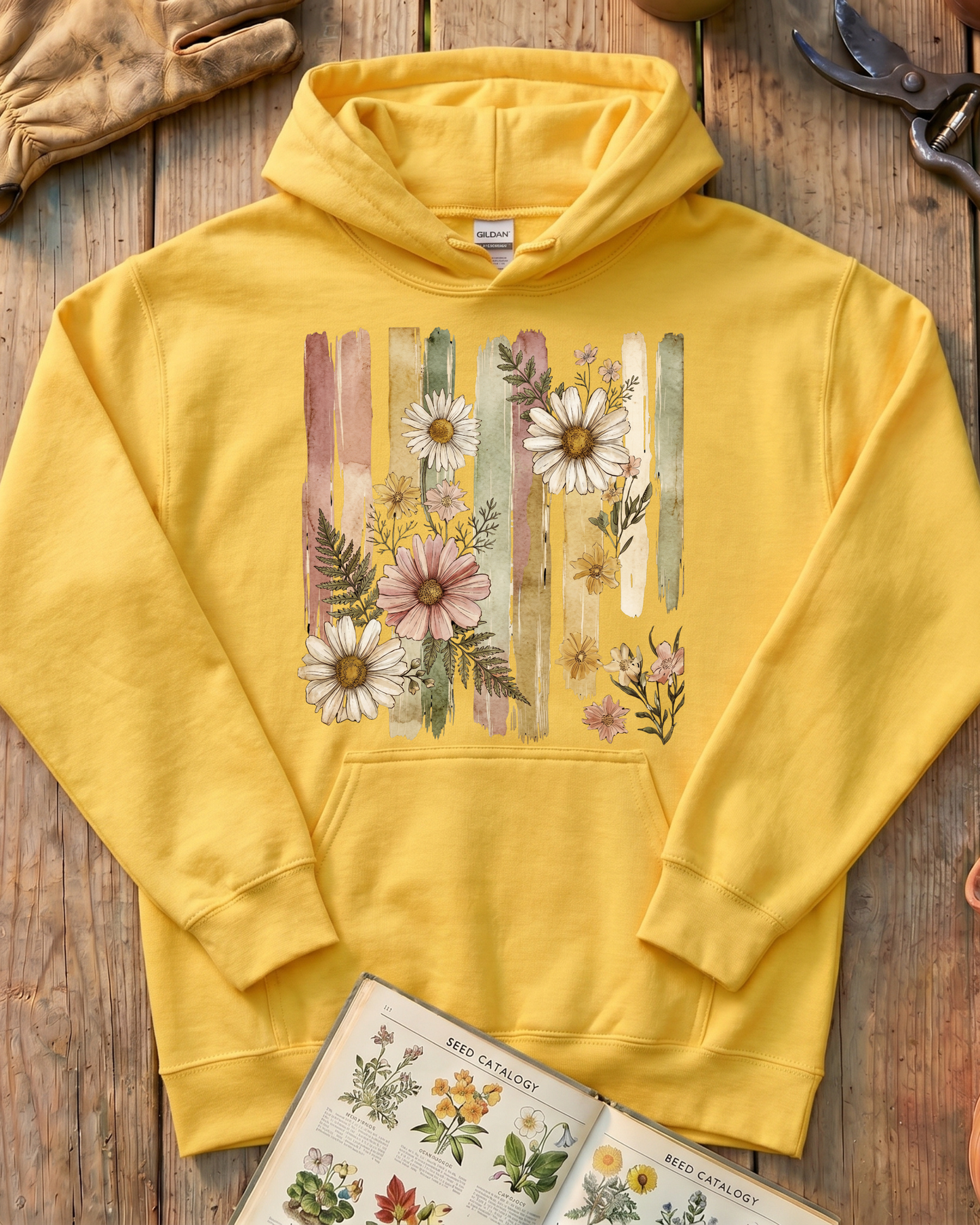 Cottage Garden Petals Hoodie