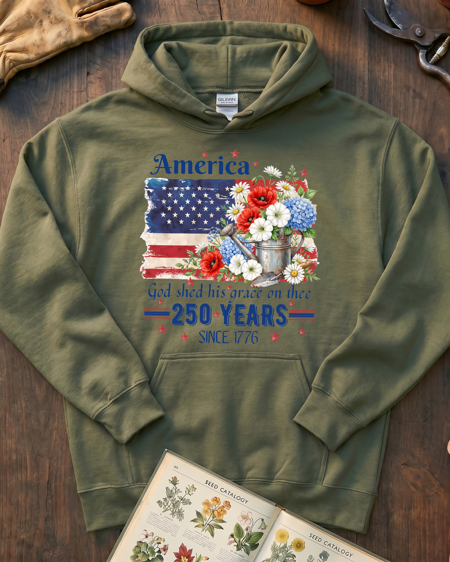 Patriotic Floral Legacy Hoodie