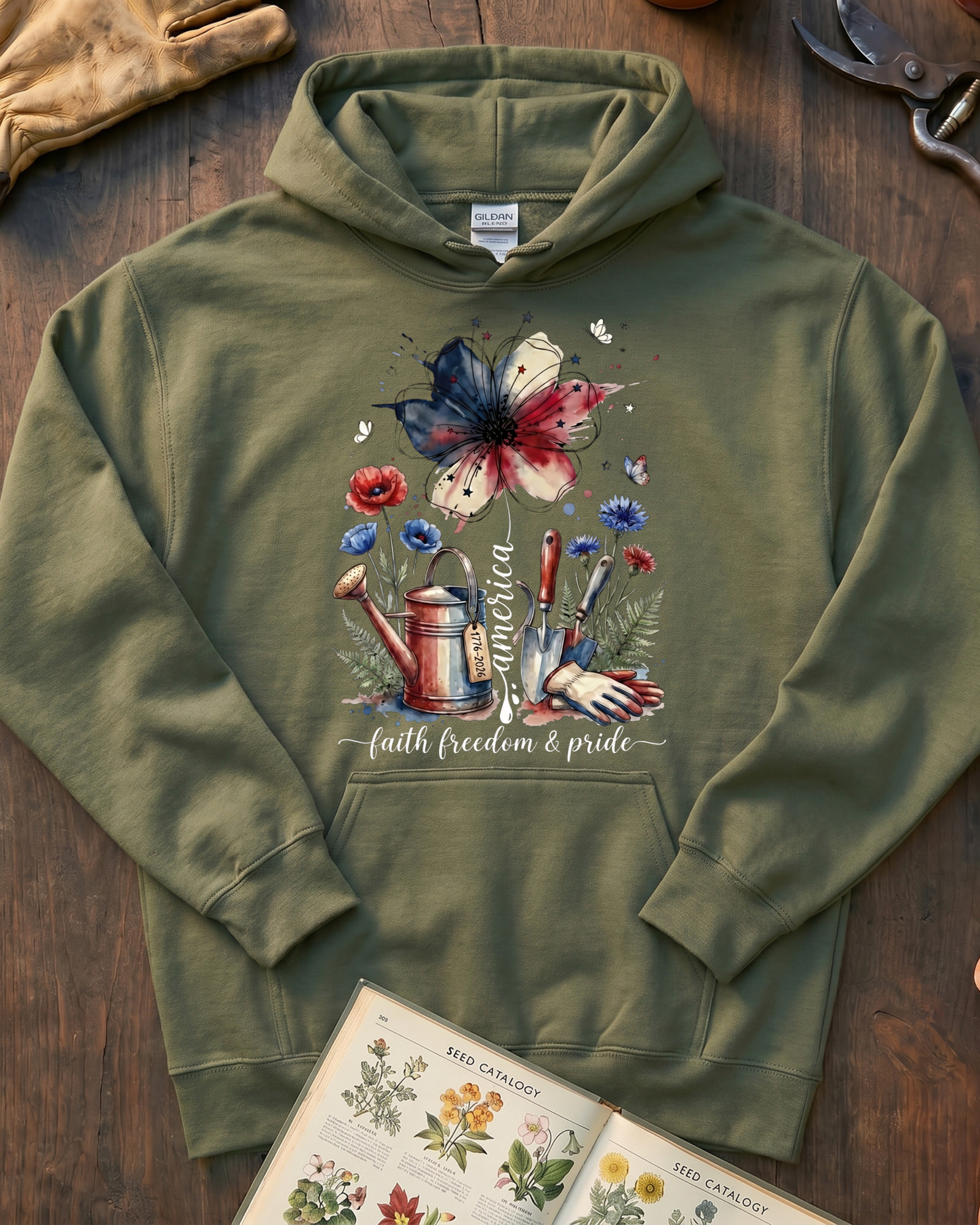 Americana Garden Spirit Hoodie