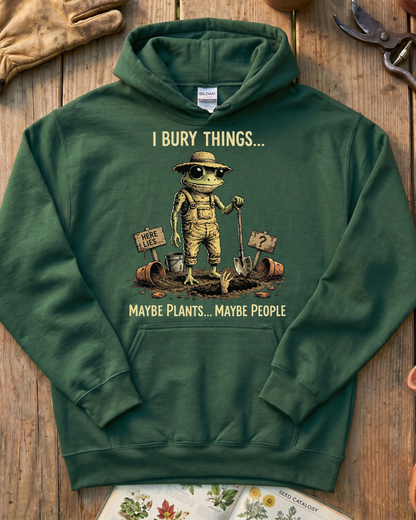 Funny Frog Gardener Plant Lover Hoodie