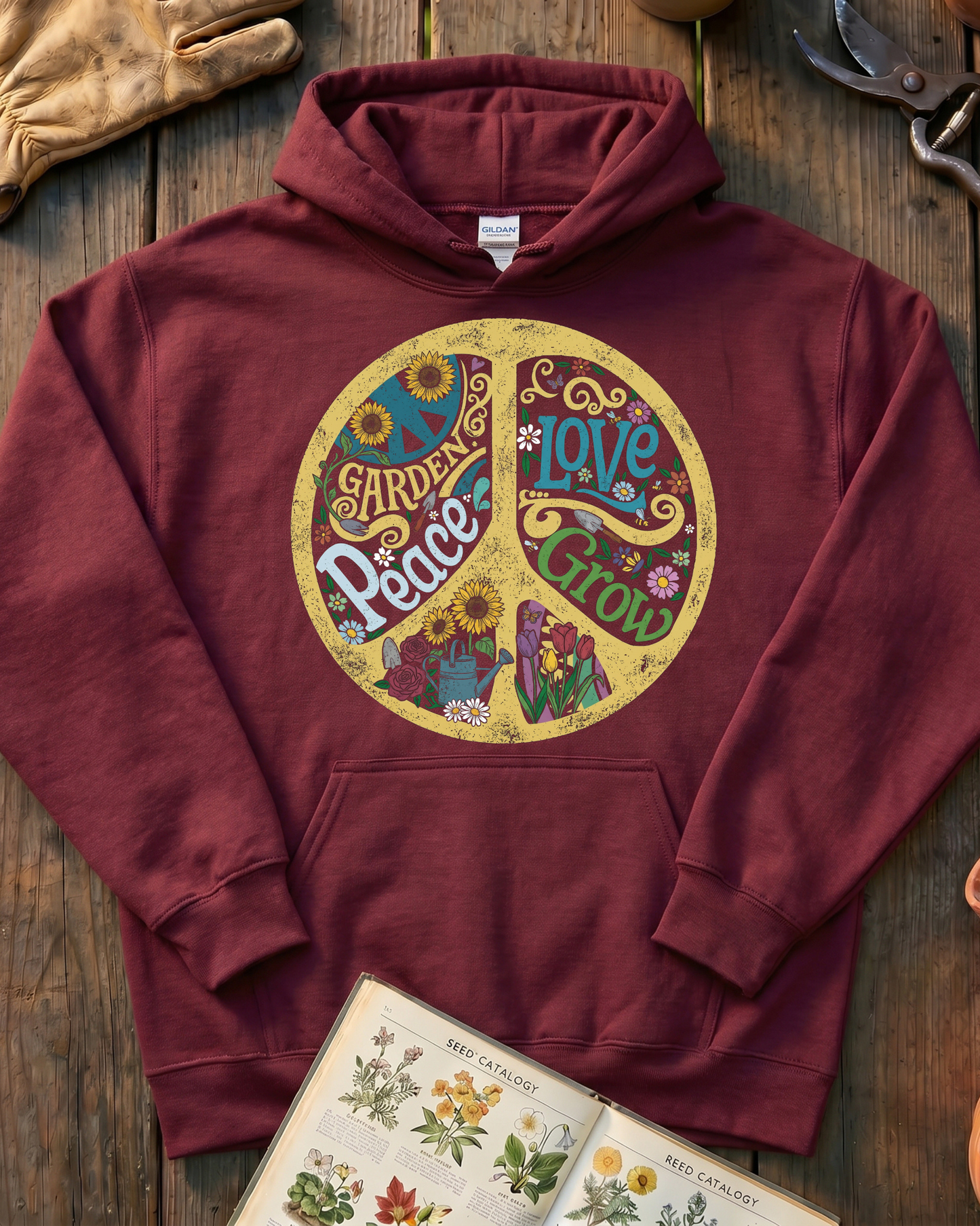 Hippie Plant Love Hoodie