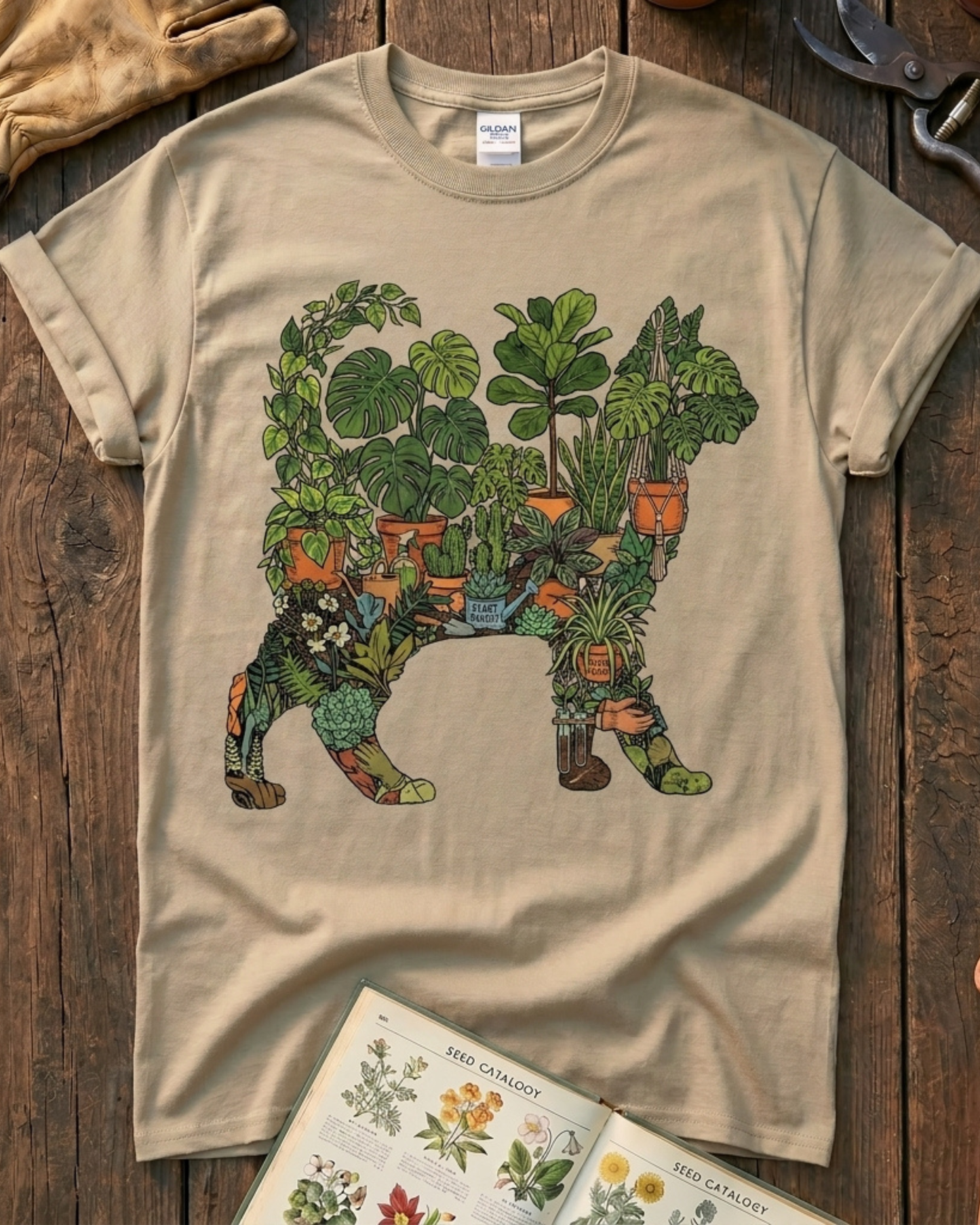 Plant Parent Cat Houseplant Lover T‑Shirt