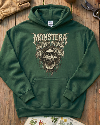 Monstera Skull Hoodie