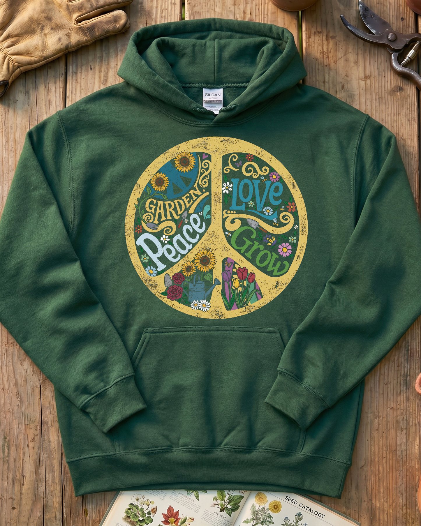 Hippie Plant Love Hoodie